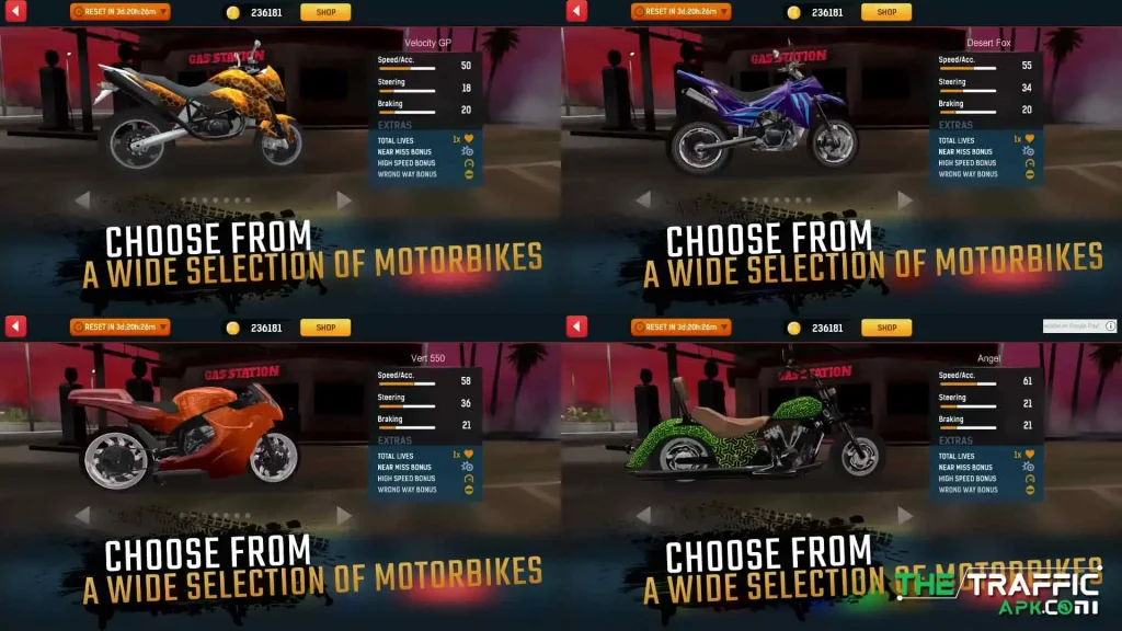 Amazing Motorbike for you to Enjoy Moto Rider GO: Highway Traffic Mod APK