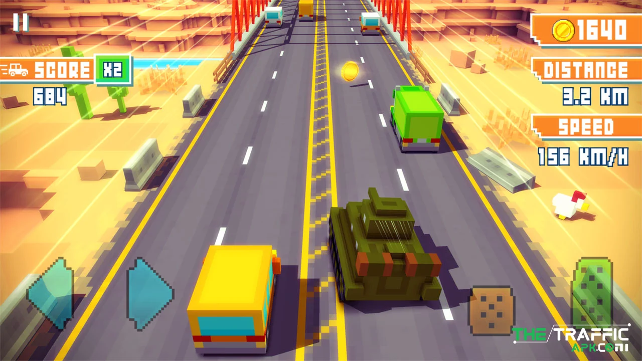 Introduction Blocky Highway Traffic Racing for iOS